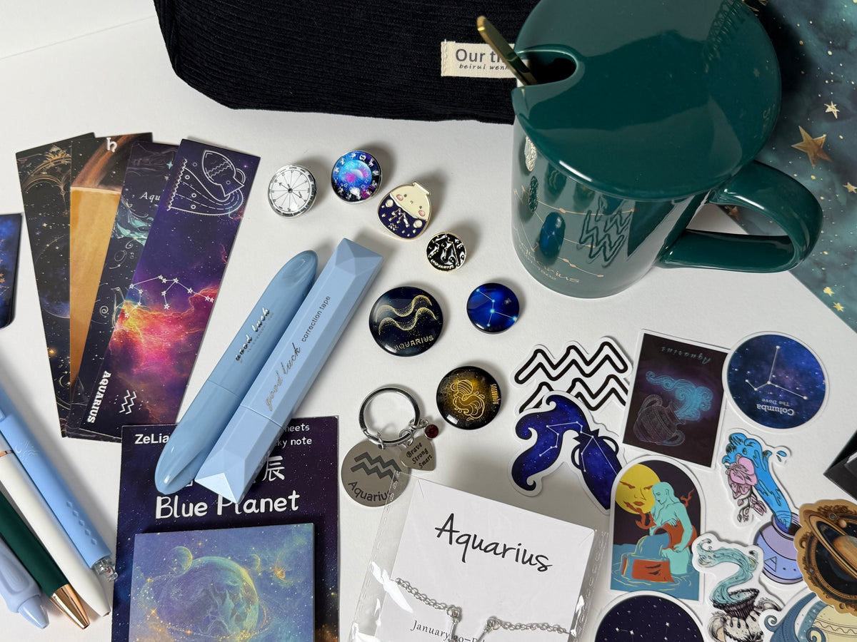 ♒ Aquarius Zodiac Gift Box | Unique Astrology Gift Set for Aquarius